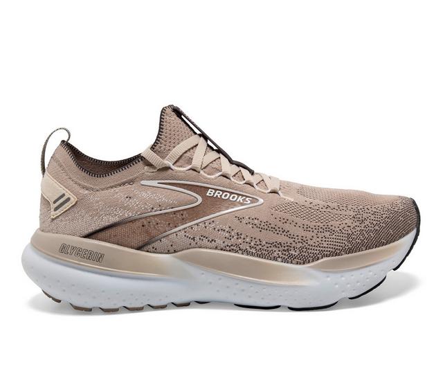 Men's Brooks Glycerin Stealth Fit 21 Running Shoes in Chateau/Wht color