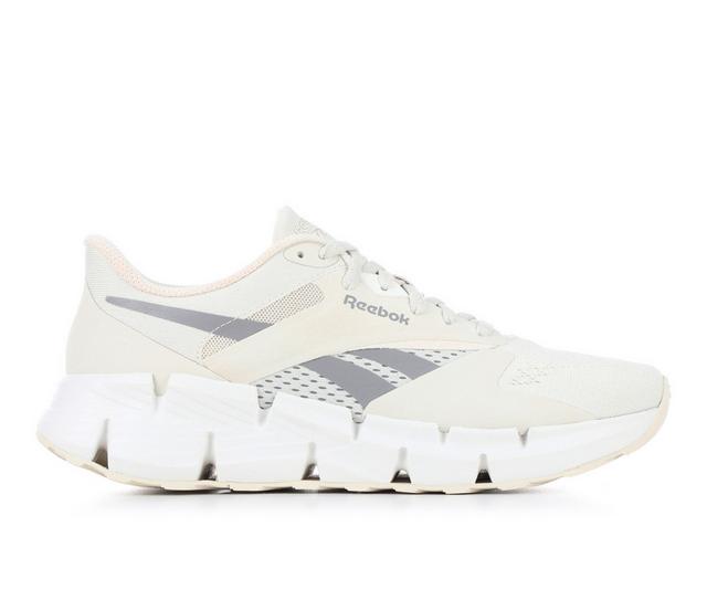 Women's Reebok Zig Dynamica 5 Sneakers in Off Wht/Gry/Wht color