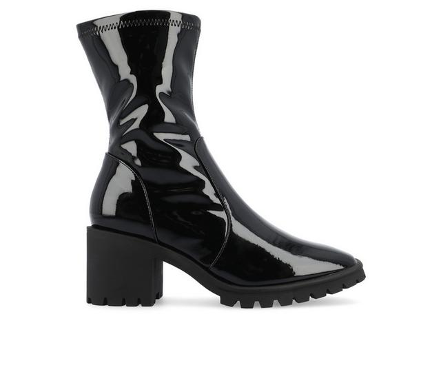 Women's Journee Collection Icelyn Mid Calf Heeled Boots in Black color
