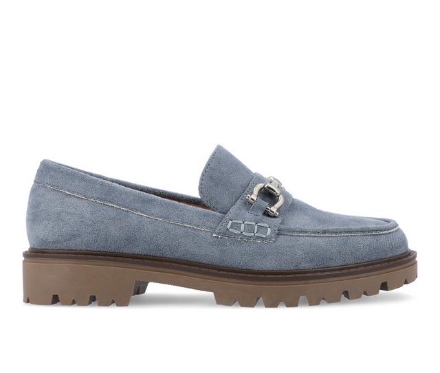 Women's Journee Collection Jessamey Chunky Loafers in Blue color