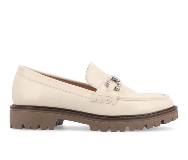 Women's Journee Collection Jessamey Chunky Loafers in Off White color
