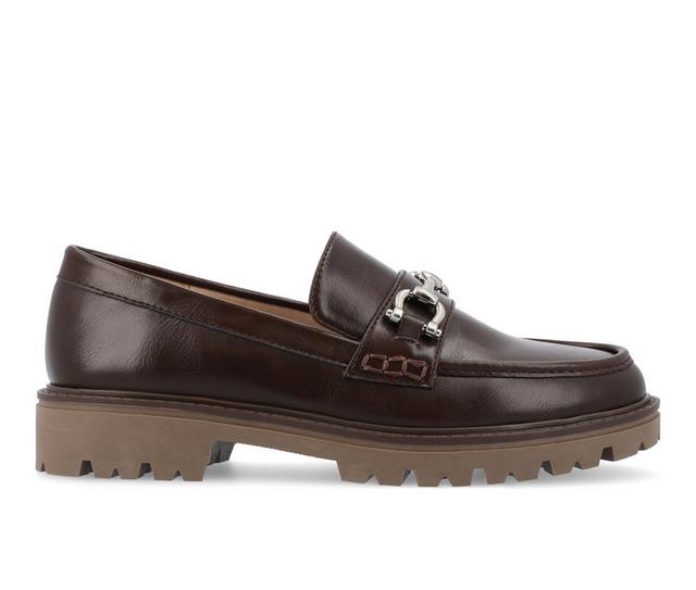 Women's Journee Collection Jessamey Chunky Loafers in Brown color