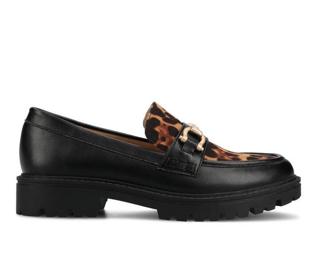 Women's Journee Collection Jessamey Chunky Loafers in Leopard color