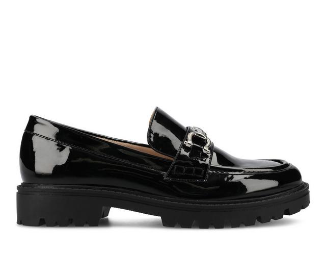 Women's Journee Collection Jessamey Chunky Loafers in Patent/Black W color