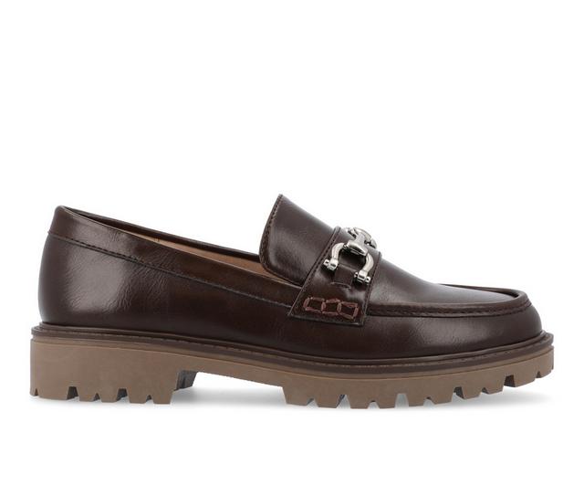 Women's Journee Collection Jessamey Chunky Loafers in Brown Wide color