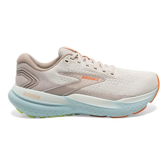 Women's Brooks Glycerin 21 Running Shoes in Coconut/Aqua/SS color