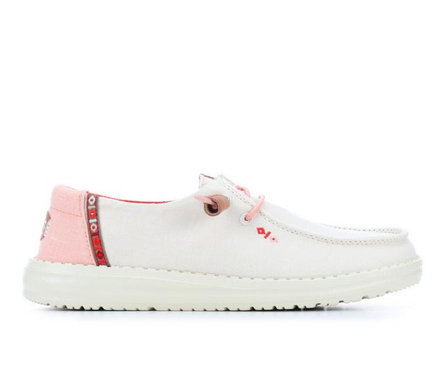 Women's HEYDUDE Wendy Chambray Boho Casual Shoes in Natural color
