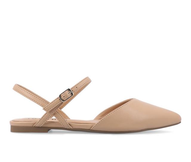 Women's Journee Collection Martine Mule Flats in Almond color