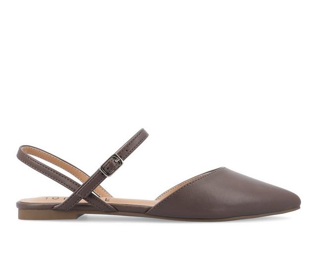 Women's Journee Collection Martine Mule Flats in Truffle color