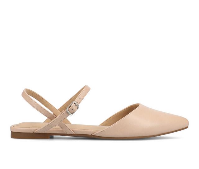 Women's Journee Collection Martine Mule Flats in Blush color