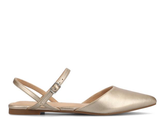Women's Journee Collection Martine Mule Flats in Champagne color