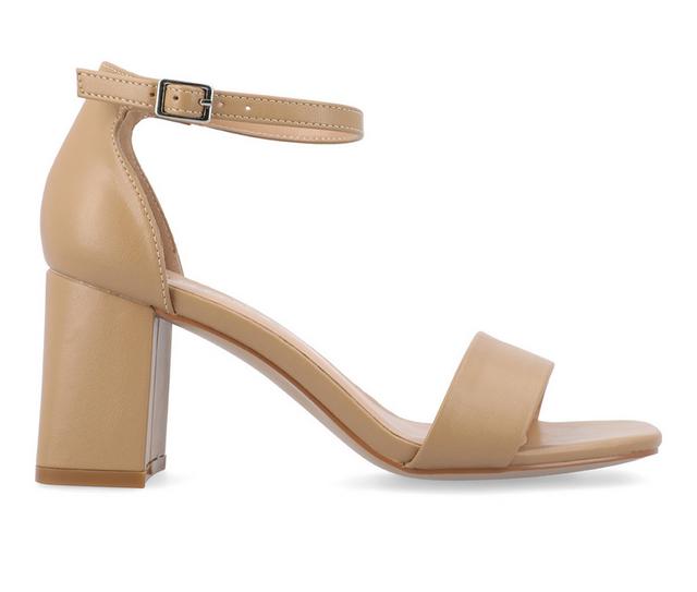 Women's Journee Collection Valenncia Dress Sandals in Honey color