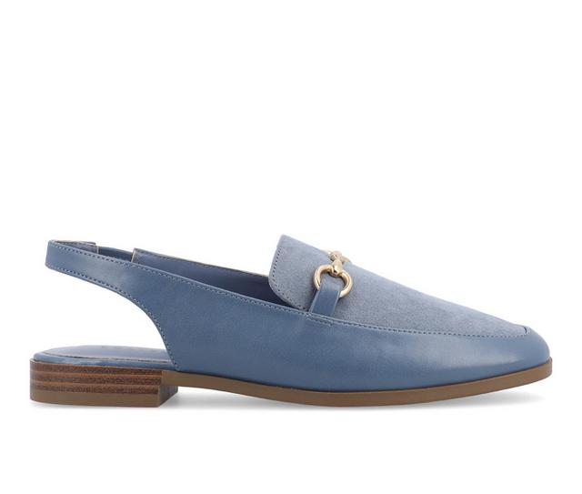 Women's Journee Collection Lainey Slingback Loafer Mules in Blue color