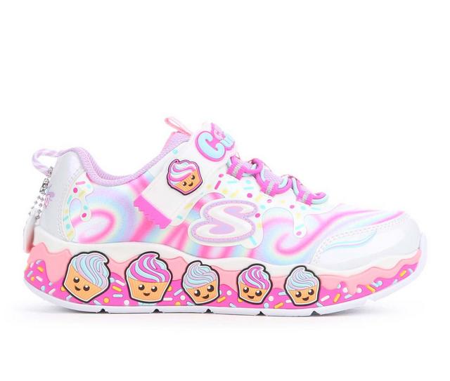Girls' Skechers Little Kid & Big Kid Cupcake Cutie Scented Running Shoes in White/Multi color