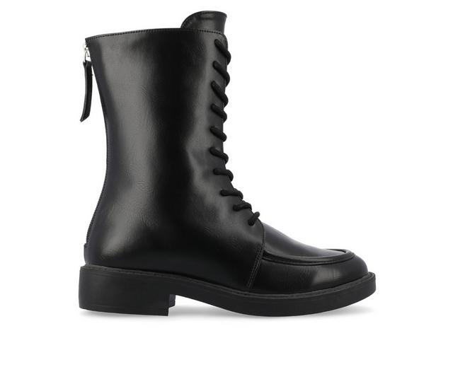 Women's Journee Collection Nikks Lace Up Boots in Black color