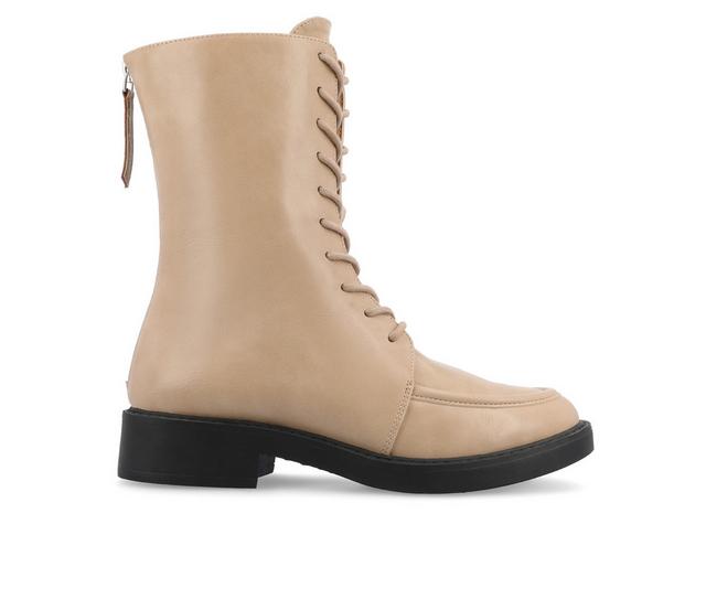 Women's Journee Collection Nikks Lace Up Boots in Tan color