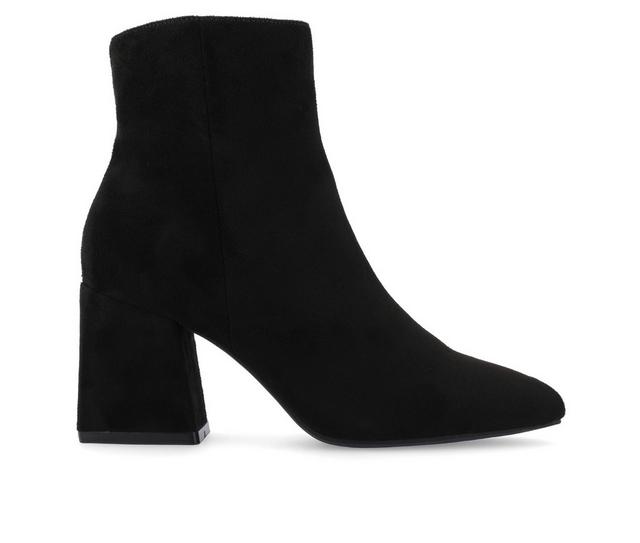 Women's Journee Collection Sorren Block Heel Booties in Black color