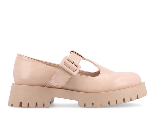 Women's Journee Collection Suvi Chunky T-Strap Mary Janes in Blush color
