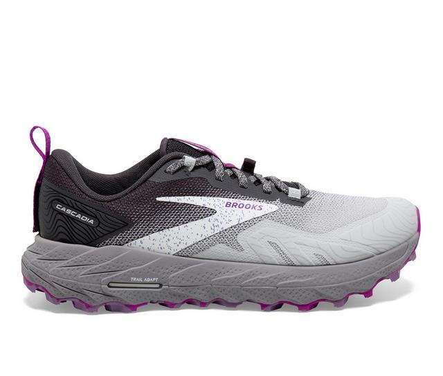 Women's Brooks Cascadia 17 Trail Running Shoes in OYS/PURPLE color