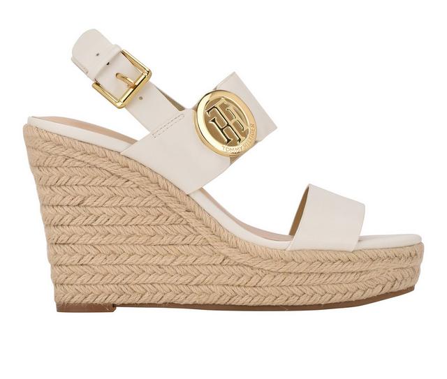 Women's Tommy Hilfiger Kahdy Espadrille Wedge Sandals in White color