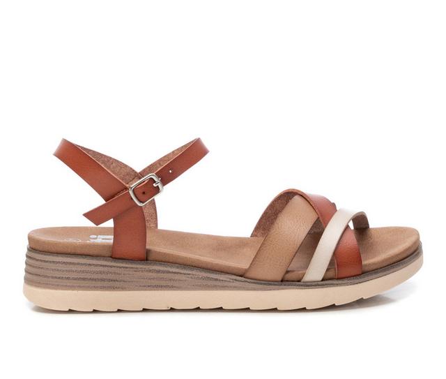 Women's Xti Lily Wedge Sandals in Brown color