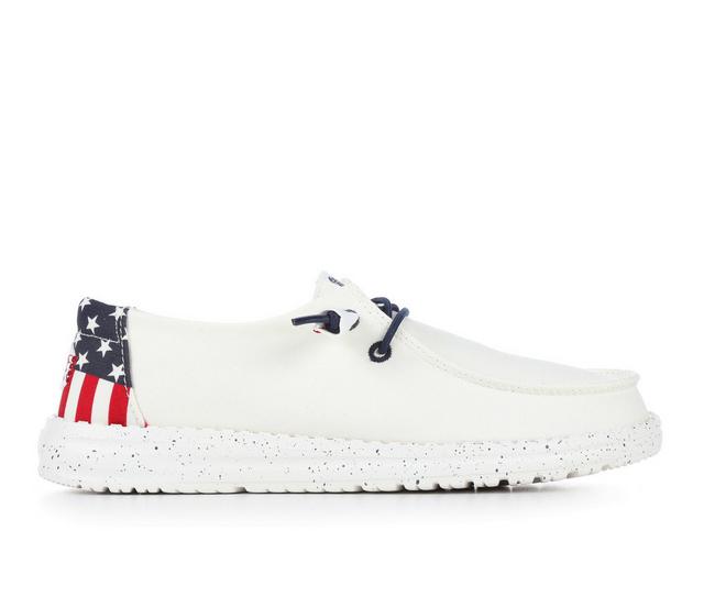 Women's HEYDUDE Wendy Americana in Off White color
