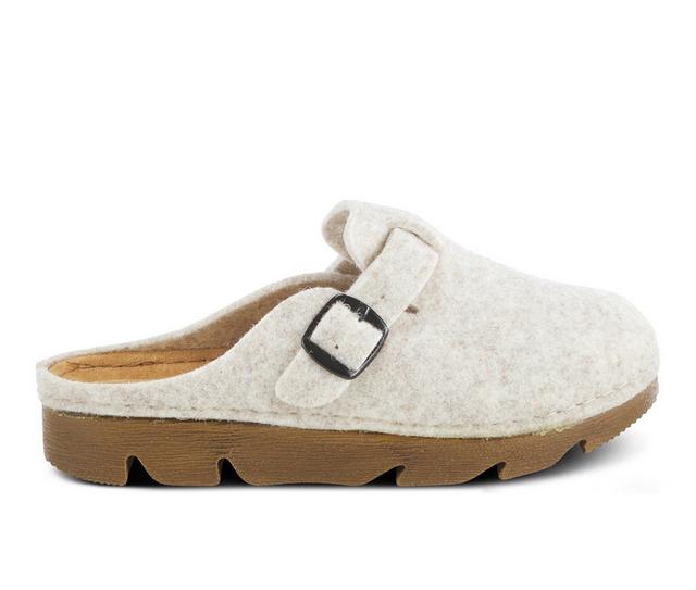 Women's Flexus Clogger Platform Clogs in Light Beige color