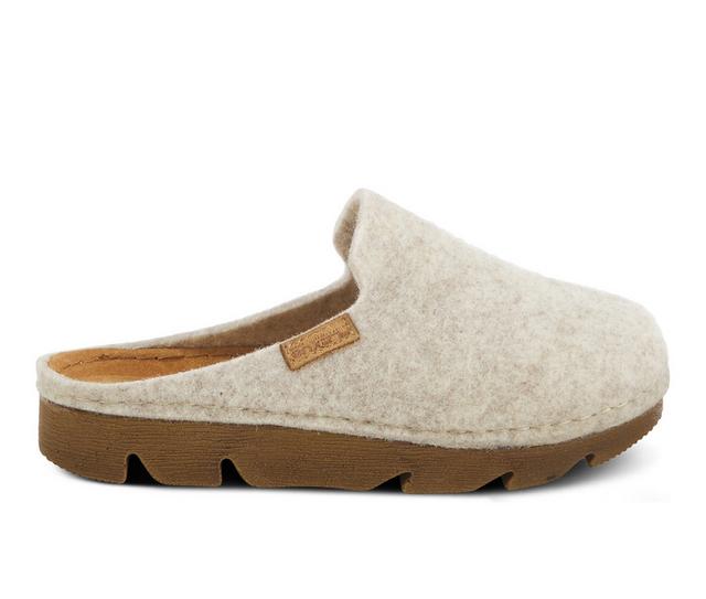 Women's Flexus Cloggish Platform Clogs in Light Beige color