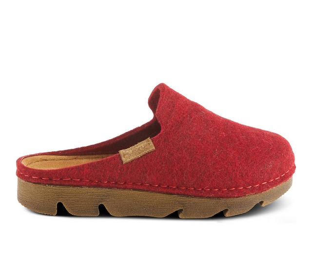 Women's Flexus Cloggish Platform Clogs in Red color