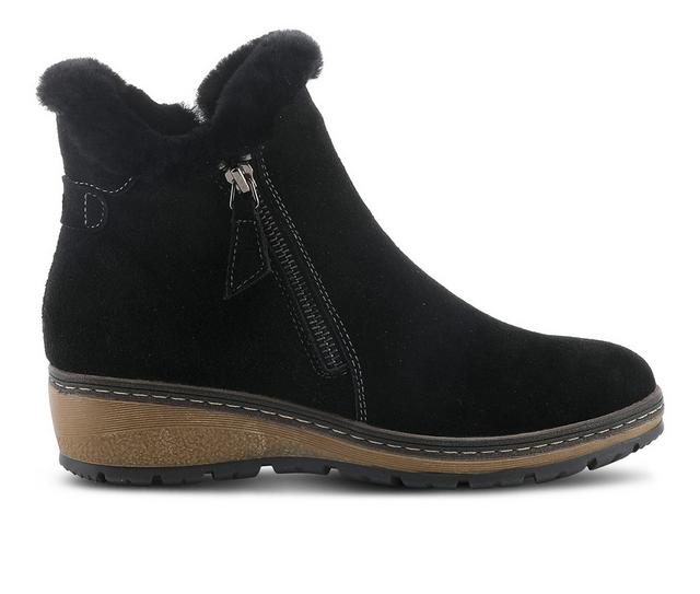 Women's SPRING STEP Republic Winter Booties in Black Suede color