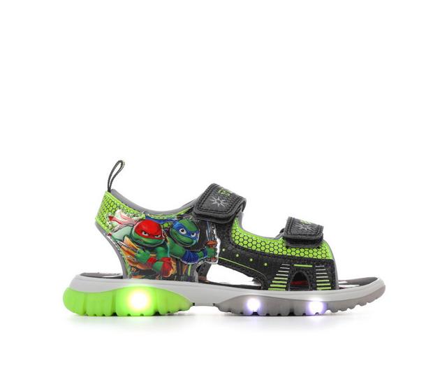 Kids' Nickelodeon Toddler & Little Kid TMNT Sandals in Black/Green color