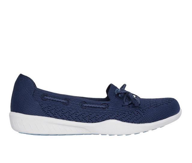 Women's Skechers Newbury St 100436 Slip-On Shoes in Navy color