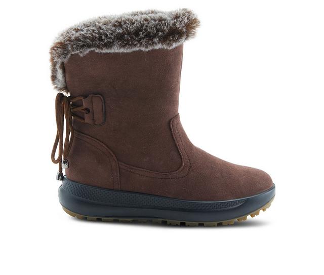 Women's Flexus Snowbird Waterproof Winter Boots in Brown color