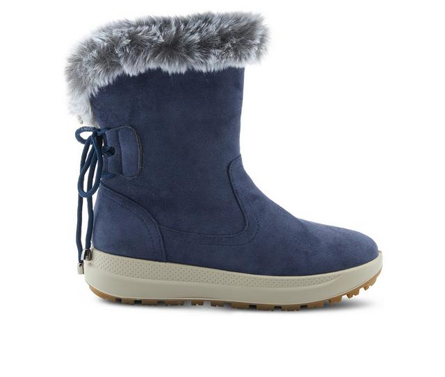 Women's Flexus Snowbird Waterproof Winter Boots in Navy color
