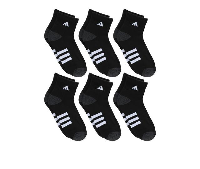 Adidas 6p Boys Cushioned Quarter 2 in Black M color