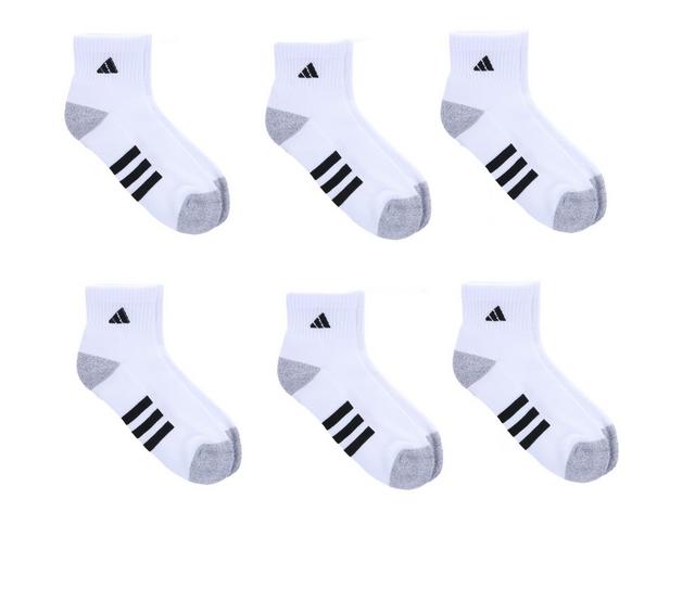 Adidas 6 Pack Cushioned Quarter 2 Socks in White M color