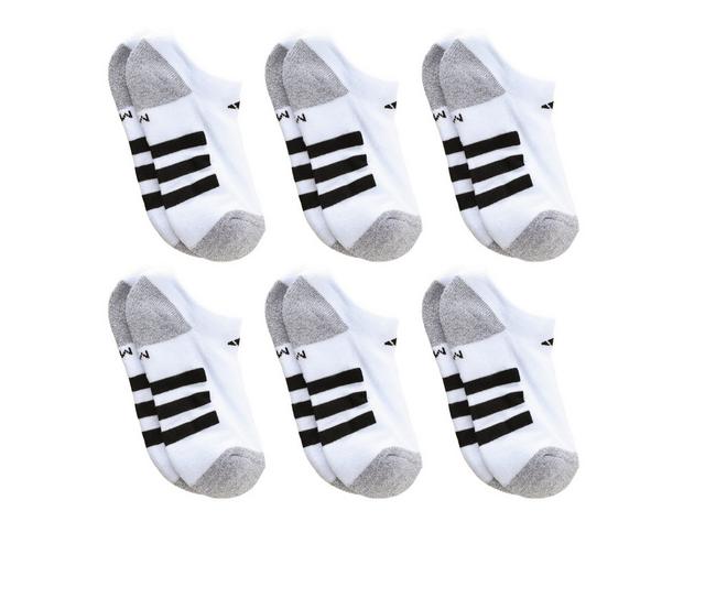Adidas 6 Pack Cushioned No Show 2 Socks in White color