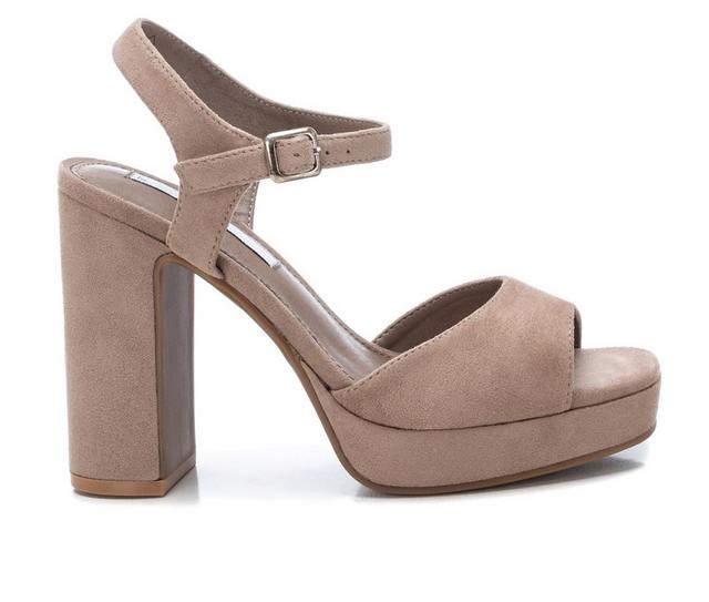 Women's Xti Addison Platform Heeled Dress Sandals in Beige color