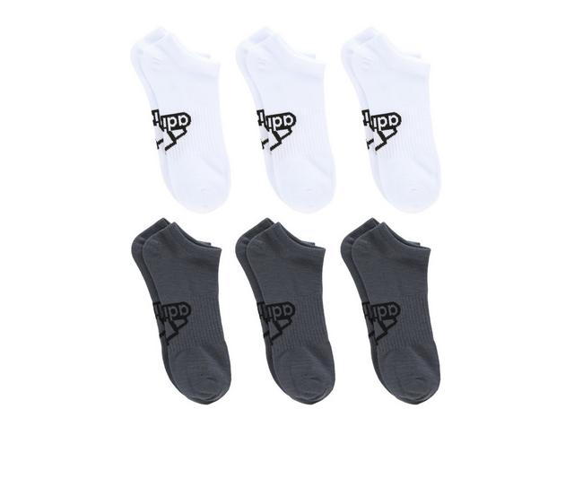 Adidas 6p Mens Superlite Badge No Show Socks in White Grey color