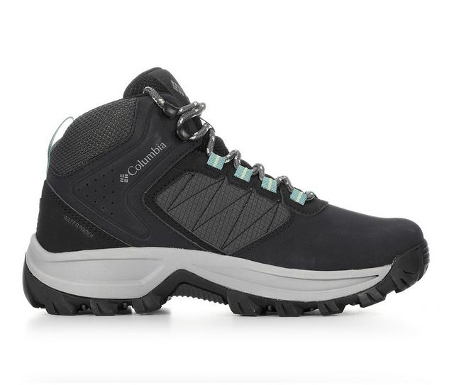Women's Columbia Transverse Hike Waterproof Hiking Boots in Black/Sage Leaf color