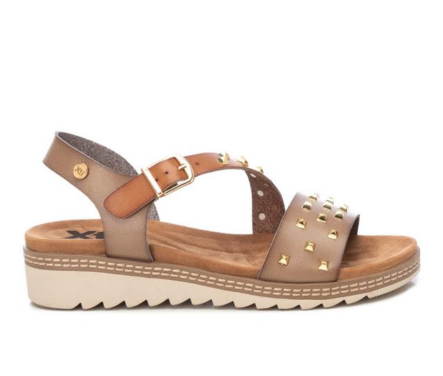 Women's Xti Ocean Wedge Sandals in Light Brown color