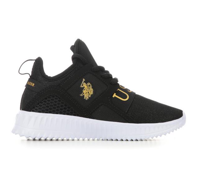Girls' US Polo Assn Little & Big Kid Jest-GM Slip On Sneakers in Black/Gold color