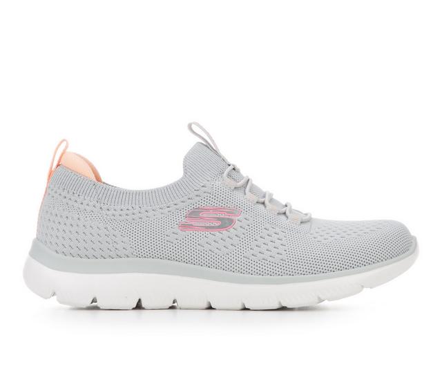 Women's Skechers Summits Sneakers in Grey/Pink/Coral color