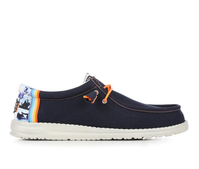 Men's HEYDUDE Wally Spring BreakR Photo Reel Casual Shoes in Navy/Blue color