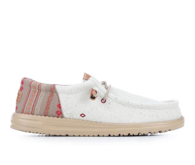 Men's HEYDUDE Wally Funk Vintage Blanket-M Casual Shoes in Off White color
