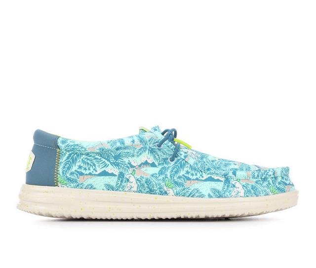 HEYDUDE Men's HEYDUDE Wally H20 Tropical-M Casual Shoes in Blue Tropical color