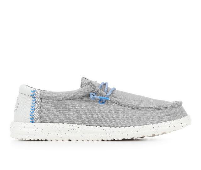 Men's HEYDUDE Wally Coastline Casual Shoes in Grey color