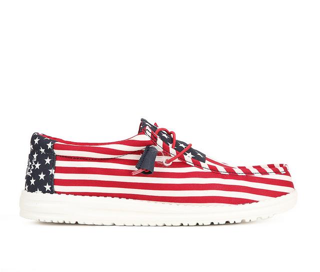 Men's HEYDUDE Wally Americana Casual Shoes in American Flag color