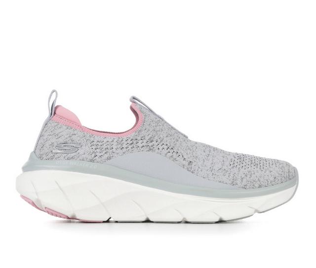 Women's Skechers 150092 D'Lux Bold State Walking Shoes in Grey/Pink color
