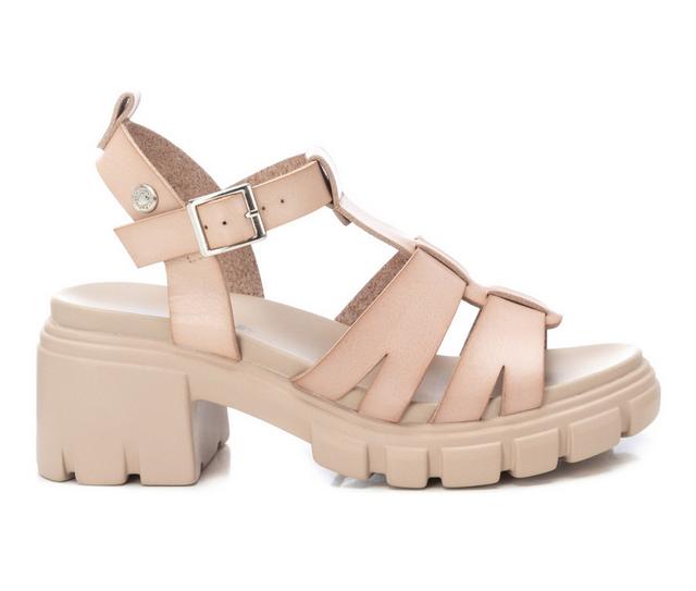 Women's Xti London Heeled Dress Sandals in Beige color